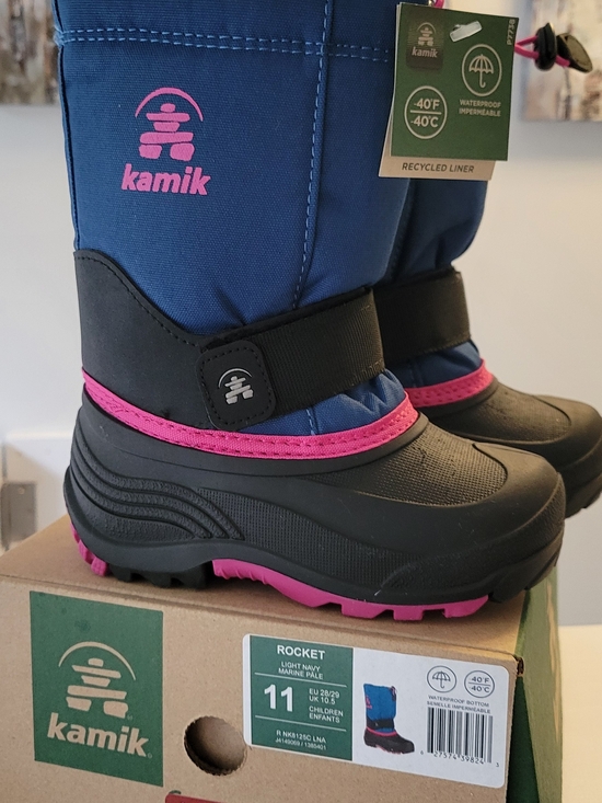 Kamik Other - NIB - Kamik Kids Rocket Winter Boots in Navy and Pink Size 11 Girls